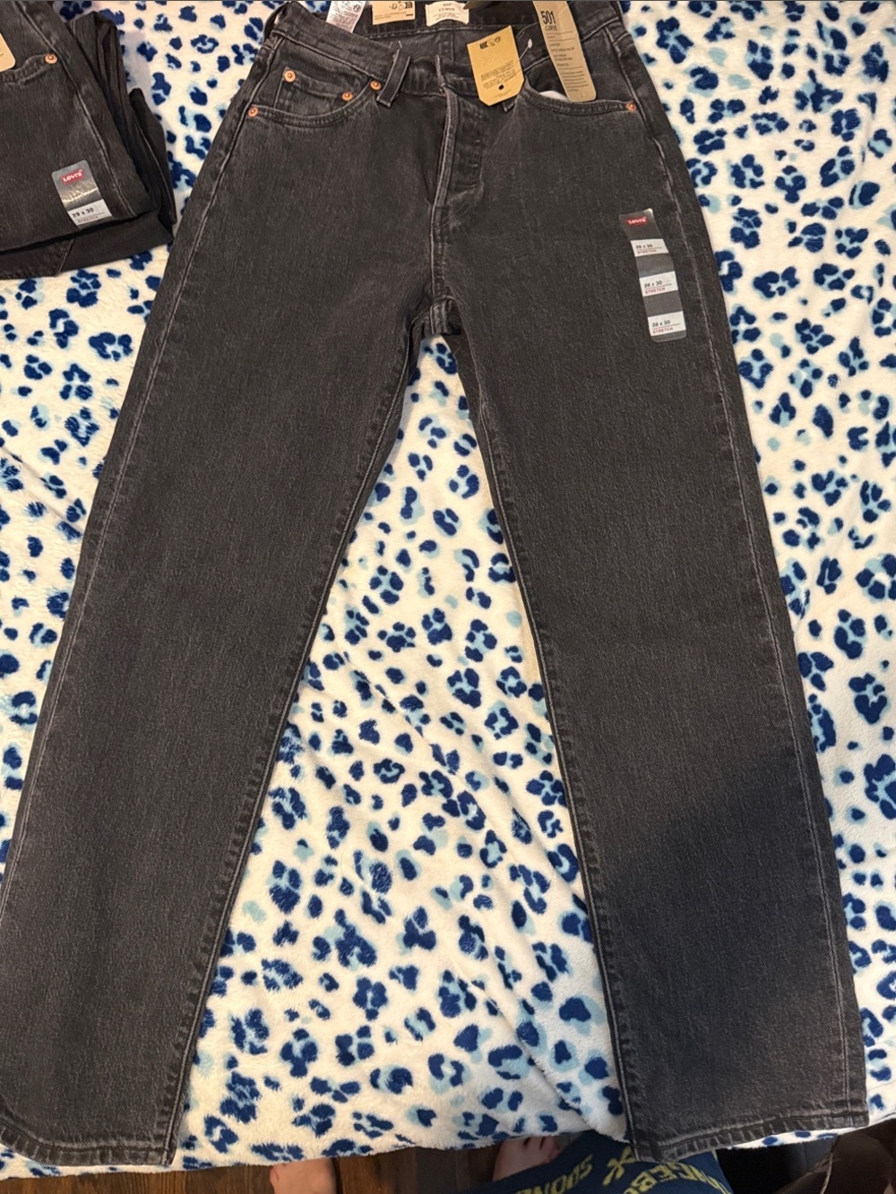 Levi's womens Charcoal Straight Jeans high rise